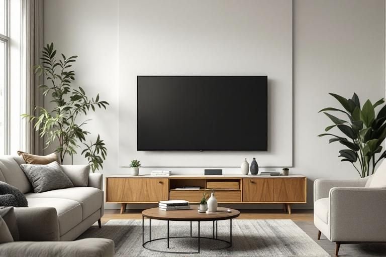 how to hide TV wires in living room