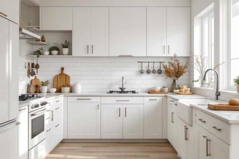 how to make a white kitchen feel warm